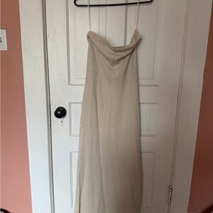 Rio sweater maxi Strapless Dress